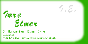 imre elmer business card